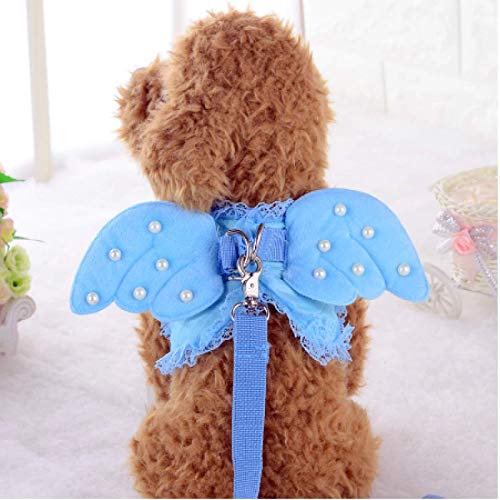 HXKJ Angel Wing Princess Pet Dog Harness Leashes Puppy Pearl Accessories Adjustable Leashes Size S-L for Small Dogs HXKJ Angel Wing Princess Pet Dog Harness Leashes Puppy Pearl Accessories Adjustable Leashes Size S-L for Small Dogs von HXKJ
