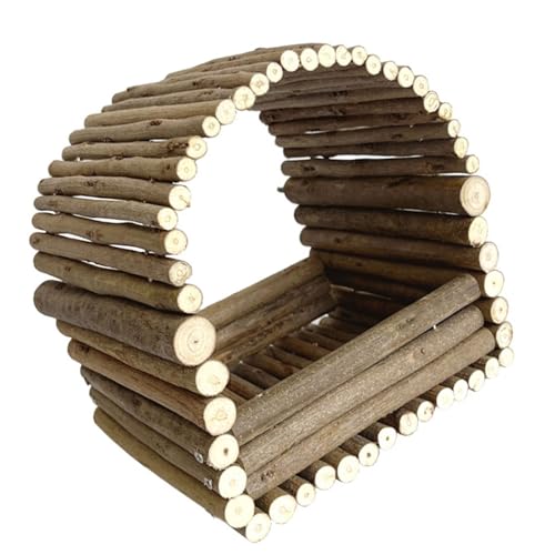 Handgefertigtes Holz-Tierversteck Häuser, belüftet, langlebig, Holzbögen, Nester für kleine Haustiere von HXNH