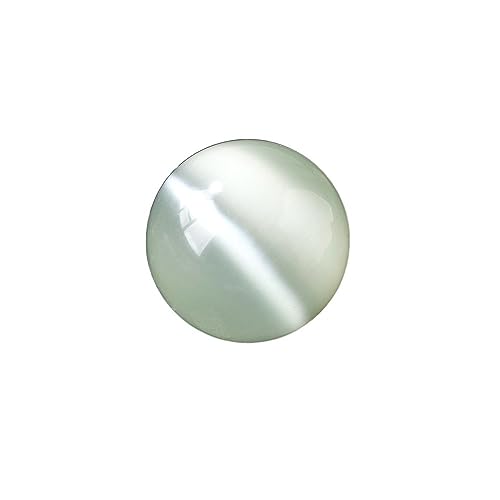 HXSCOO 1 STÜCK 4 cm Mehrfarbiger Opal Bunte Katzenauge Stein Kristallkugel Glasmurmeln Kristall Polierte Runde Kugel Stein Glas Spielzeugkugeln (Color : Weiß, Size : 4cm) von HXSCOO
