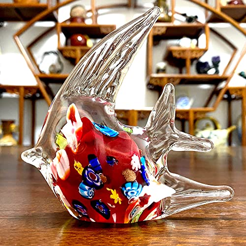 Kristall-Fisch-Figur, schönes Glas geblasenes Aquarium mit Statue, handgefertigt, Moderne Verzierung, Heim-Tischdekoration, Kinder-Geschenk (Color : Type 1) von HXSCOO