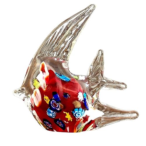 Kristall-Fisch-Figur, schönes Glas geblasenes Aquarium mit Statue, handgefertigt, Moderne Verzierung, Heim-Tischdekoration, Kinder-Geschenk (Color : Type 1) von HXSCOO