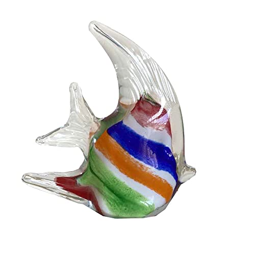 Kristall-Fisch-Figur, schönes Glas geblasenes Aquarium mit Statue, handgefertigt, Moderne Verzierung, Heim-Tischdekoration, Kinder-Geschenk (Color : Type 2) von HXSCOO