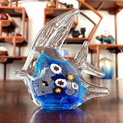 Kristall-Fisch-Figur, schönes Glas geblasenes Aquarium mit Statue, handgefertigt, Moderne Verzierung, Heim-Tischdekoration, Kinder-Geschenk (Color : Type 3) von HXSCOO