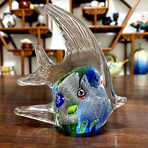 Kristall-Fisch-Figur, schönes Glas geblasenes Aquarium mit Statue, handgefertigt, Moderne Verzierung, Heim-Tischdekoration, Kinder-Geschenk (Color : Type 4) von HXSCOO