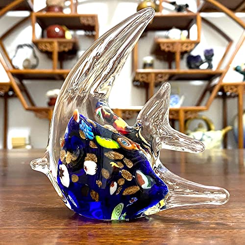 Kristall-Fisch-Figur, schönes Glas geblasenes Aquarium mit Statue, handgefertigt, Moderne Verzierung, Heim-Tischdekoration, Kinder-Geschenk (Color : Type 5) von HXSCOO