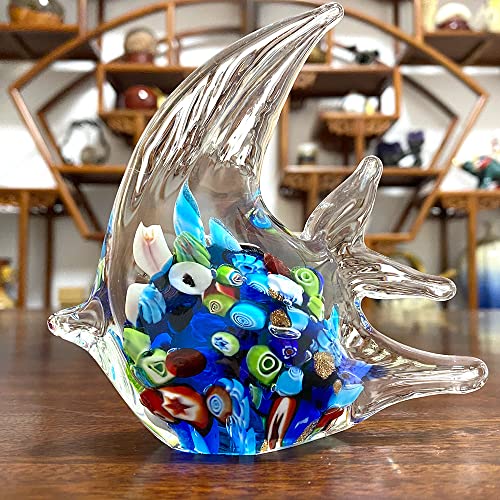 Kristall-Fisch-Figur, schönes Glas geblasenes Aquarium mit Statue, handgefertigt, Moderne Verzierung, Heim-Tischdekoration, Kinder-Geschenk (Color : Type 6) von HXSCOO