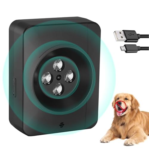 HXWEB PET Anti-Bell-Gerät, Ultraschall Hund Bellen Gerät mit 3 Modi & 4 Ultraschallsendern wirksame Kontrolle Bereich, IPX4 wasserdicht Sonic Anti-Bell-Gerät für Outdoor Indoor verwenden von HXWEB PET
