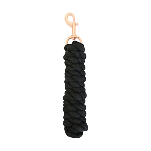 HY - Pferdeleine (2 m) (schwarz/rosegold), Schwarz / Roségold, 2 m von HY