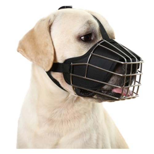 HYHIOTS Maulkorb für mittelgroße und große Hunde, Metall, Pitbull, Drahtkorb für große Rassen, Deutscher Schäferhund, Rottweiler, Cane Corso, Spanischer Mastiff HYHIOTS Maulkorb für mittelgroße und große Hunde, Metall, Pitbull, Drahtkorb für große Rassen, Deutscher Schäferhund, Rottweiler, Cane Corso, Spanischer Mastiff von HYHIOTS