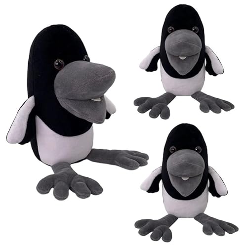 Steve und Maggie Plüsch Figur Spielzeug Schwarz Vogel Krähe Stofftier Puppe(A) von HYKJSHED