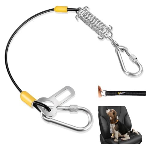 Hunde-Sicherheitsgurt für Auto, 5-in-1, beschichteter Draht, HYLIYAKI Schock, federbelastet, kein Kauen, Haustier-, Hunde-, Auto-Sicherheitsgurt-Leine, mit abnehmbarer, reflektierender kurzer Leine Hunde-Sicherheitsgurt für Auto, 5-in-1, beschichteter Draht, HYLIYAKI Schock, federbelastet, kein Kauen, Haustier-, Hunde-, Auto-Sicherheitsgurt-Leine, mit abnehmbarer, reflektierender kurzer Leine von HYLIYAKI