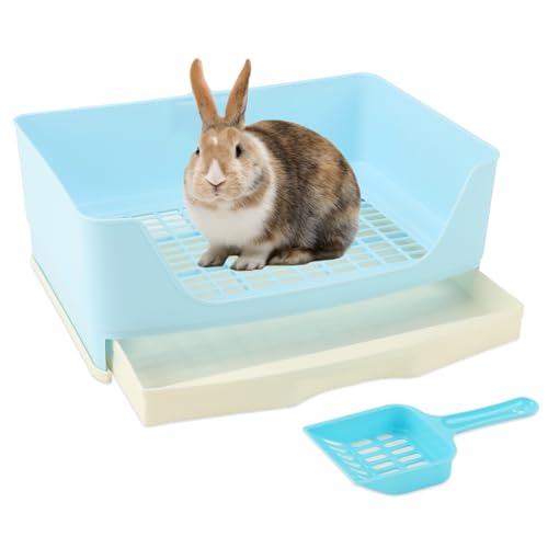 HYLYUN Große Kaninchentoilette, Toilette, Töpfchentrainer, Eckstreu, Bettkasten mit Schublade, größere Haustierpfanne für erwachsene Meerschweinchen, Kaninchen, Hamster, Chinchilla, Frettchen, HYLYUN Große Kaninchentoilette, Toilette, Töpfchentrainer, Eckstreu, Bettkasten mit Schublade, größere Haustierpfanne für erwachsene Meerschweinchen, Kaninchen, Hamster, Chinchilla, Frettchen, von HYLYUN