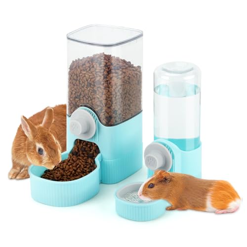 HYLYUN Kaninchenfutter Wasserspender 1.2L / 17oz Hängende Meerschweinchen Wasserflasche, Automatischer Tierfutterspender, Kaninchenkäfig Futternapf für Meerschweinchen Igelfrettchen Kaninchen HYLYUN Kaninchenfutter Wasserspender 1.2L / 17oz Hängende Meerschweinchen Wasserflasche, Automatischer Tierfutterspender, Kaninchenkäfig Futternapf für Meerschweinchen Igelfrettchen Kaninchen von HYLYUN