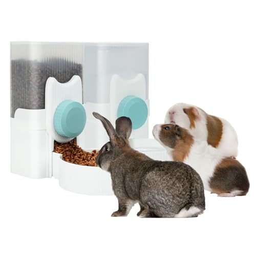 HYLYUN Kaninchenfutter Wasserspender 1L / 35oz Hängende Meerschweinchen Wasserflasche, Automatischer Tierfutterspender, Kaninchenkäfig Futternapf für Meerschweinchen Igelfrettchen Kaninchen HYLYUN Kaninchenfutter Wasserspender 1L / 35oz Hängende Meerschweinchen Wasserflasche, Automatischer Tierfutterspender, Kaninchenkäfig Futternapf für Meerschweinchen Igelfrettchen Kaninchen von HYLYUN