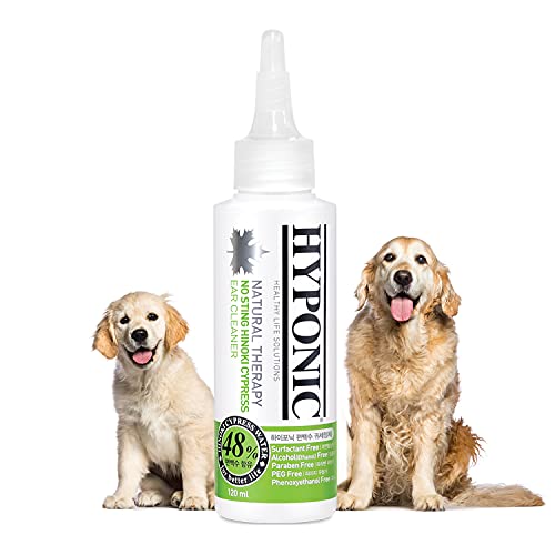 HYPONIC No-Sting Hinoki Cypress Ohrreiniger für alle Hunde | Alles natürlich, sicher und ungiftig, sulfat- und parabenfrei Duftfrei 120 ml HYPONIC No-Sting Hinoki Cypress Ohrreiniger für alle Hunde | Alles natürlich, sicher und ungiftig, sulfat- und parabenfrei Duftfrei 120 ml von HYPONIC