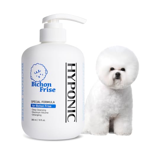 HYPONIC Shampoo for Bichon Frise - Hypoallergenes, rassespezifisches Shampoo für Bichon Frisé für volles Volumen, gründliche Reinigung und Haareleastizität (10.14 FL.oz) von HYPONIC