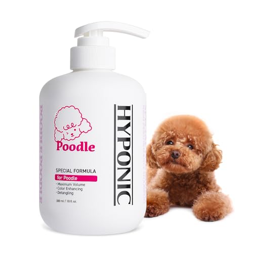 HYPONIC Shampoo for Poodle - Hypoallergenes, rassespezifisches Shampoo für Pudel für weiches Volumen, EIN mit Feuchtigkeit versorgtes Fell und lebendige Farbe (300ml) von HYPONIC
