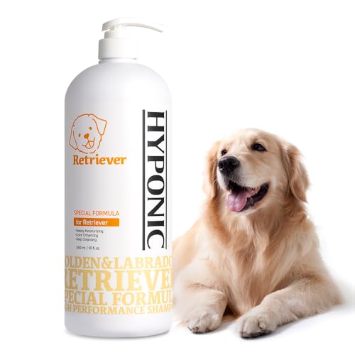 HYPONIC Shampoo für Retriever – Hypoallergenes, rassenspezifisches Shampoo für Retriever für weiches Volumen, Tiefenreinigung und seidiges Fell – (1.500 ml) von HYPONIC