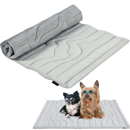 HYPYXUS Hundekühlmatte, Kühlkissen reversibel (kühl und warm), faltbares Zwinger Haustierbett, selbstkühlende Matte für Waschbareieise für Innen- und Außenkühlkissen im Sommer (M) von HYPYXUS