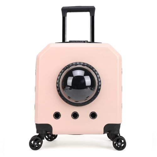 HYQOUKLR Haustiergepäck, Haustier-Trolley, Haustier-Ausflugsrucksack, Haustier-Trolley for den Außenbereich, Mehrzweck-Trolley + Doppelschulter, Trolley kann angepasst Werden(Roze) von HYQOUKLR