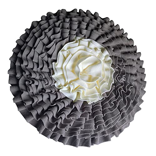 HYQOUKLR Schnüffelmatte für Hunde, Hunde, Haustier-Leckfutter, Katzen- und Hundetrainingsdecke (Grau, 53 x 53 cm) von HYQOUKLR