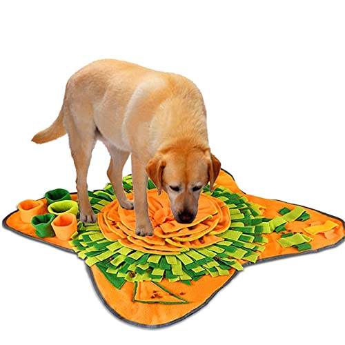 HYQOUKLR Schnüffelmatte für Hunde, Welpen, Hunde, Katzen, Haustier-Schnüffel-Trainingspad (Hellgrau) von HYQOUKLR