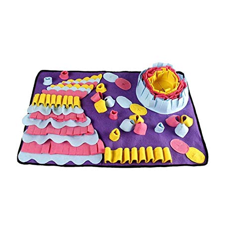 HYQOUKLR Schnüffelmatte für Hunde, Welpen, Hunde, Katzen, Haustiere, Schnüffel-Trainingspad (B 70 x 50 cm) von HYQOUKLR