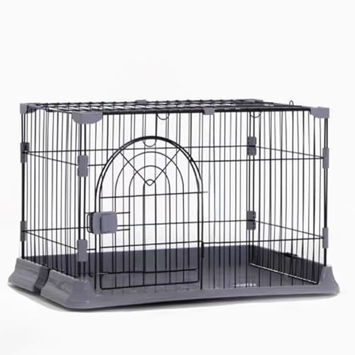 Katze Gehäuse Käfig, Katzengehege mit Abnehmbarer oberer Abdeckung for Katzen und kleine Haustiere, Mehrfarbig, mehrere Größen(Grey,1006560cm) von HYQOUKLR