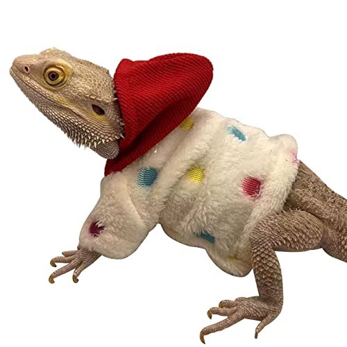 HYROOY Eidechsen-Kleidung für Bartagamen, Reptilien, handgefertigt, Kapuzenpullover, Mantel für Party, 2# Flanell HYROOY Eidechsen-Kleidung für Bartagamen, Reptilien, handgefertigt, Kapuzenpullover, Mantel für Party, 2# Flanell von HYROOY