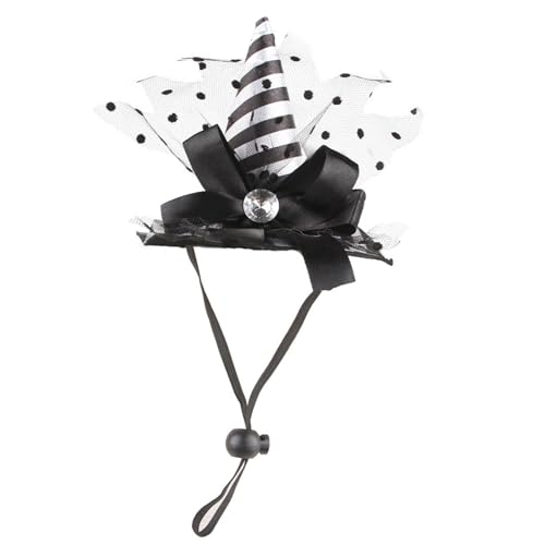 HYROOY Trend Cats Hexenhut mit Stretch-Kinnseil, modisch, cooler Hund, Katzen, Hexenhut, Katzen, Halloween, Karneval, Cosplay, PP-Baumwolle, Netzstoff, D# HYROOY Trend Cats Hexenhut mit Stretch-Kinnseil, modisch, cooler Hund, Katzen, Hexenhut, Katzen, Halloween, Karneval, Cosplay, PP-Baumwolle, Netzstoff, D# von HYROOY