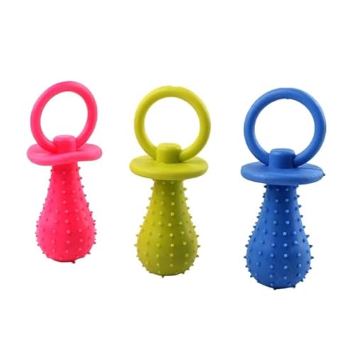 1PC Haustierspielzeug for kleine Hunde, Zahnreinigung, Kautraining, ungiftiges Gummi, Widerstand gegen Beißen, Hundespielzeug, zufällige Farbe(09 9cm) von HYRSXN