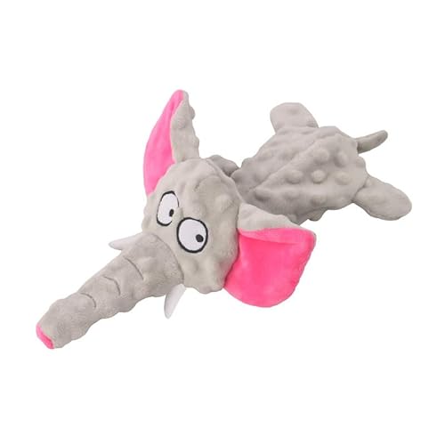 Elefanten-Hundespielzeug aus weichem Plüsch, interaktives quietschendes Hundespielzeug for kleine und große Hunde, klingendes Kauzahnspielzeug aus Papier(4) von HYRSXN