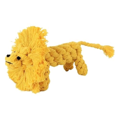 HYRSXN 1 stück Haustier Hundespielzeug Cartoon Tier Hund Kauspielzeug Langlebig Geflochten Bissfest Welpen Molaren Reinigung Zähne Baumwollseil Spielzeug(Lion) von HYRSXN