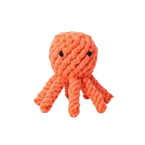 HYRSXN 1 stück Haustier Hundespielzeug Cartoon Tier Hund Kauspielzeug Langlebig Geflochten Bissfest Welpen Molaren Reinigung Zähne Baumwollseil Spielzeug(Octopus) von HYRSXN