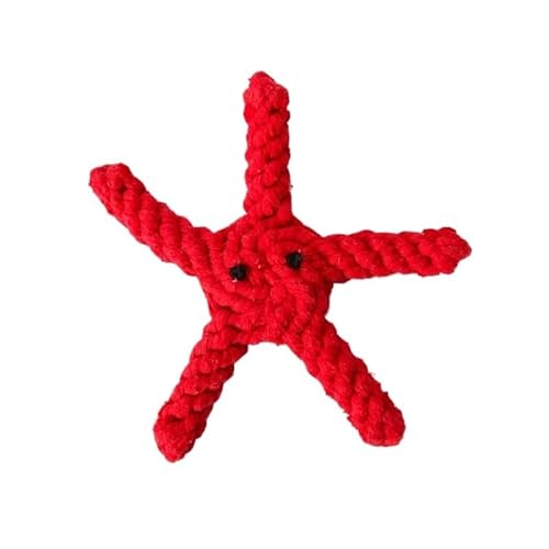 HYRSXN 1 stück Haustier Hundespielzeug Cartoon Tier Hund Kauspielzeug Langlebig Geflochten Bissfest Welpen Molaren Reinigung Zähne Baumwollseil Spielzeug(Starfish) von HYRSXN