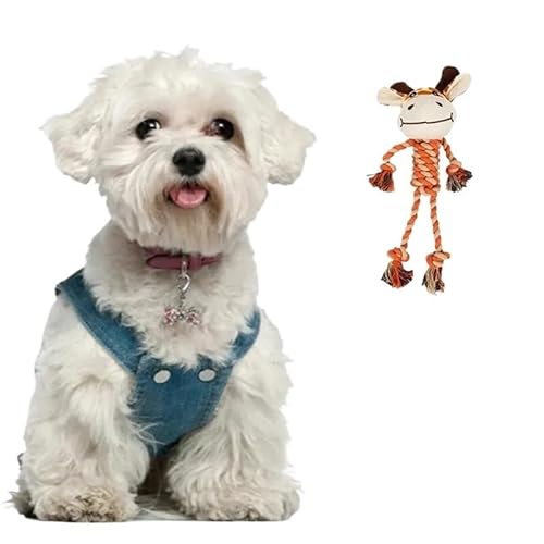 HYRSXN 1pc Haustier Hund Spielzeug Interaktive Squeak Molar Plüsch Spielzeug Tier Geformt for Hunde Fit for Haustier Lustige Langlebig Kauen Spielzeug(Giraffer) von HYRSXN