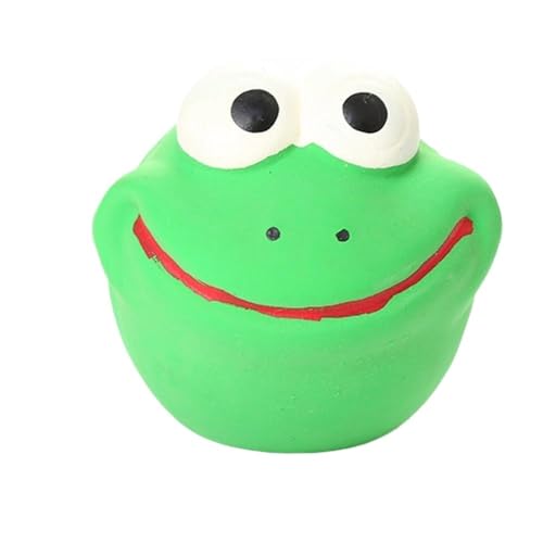 HYRSXN AFFE, Frosch, Schweineform, Keine Füllung, Quietscher, Haustier, Hund, Welpe, Kauen, Zähneputzen, Spielspielzeug, Plüsch-Basics, Spielzeugball(Frog) von HYRSXN