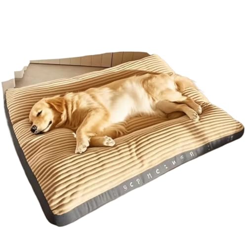 HYRSXN Große Hundematte Cordunterlage for mittelgroße und große Hunde Übergroßes Haustier-Schlafbett Großes, verdicktes Hundesofa Abnehmbares, waschbares(1,XL 78x58x7cm) von HYRSXN