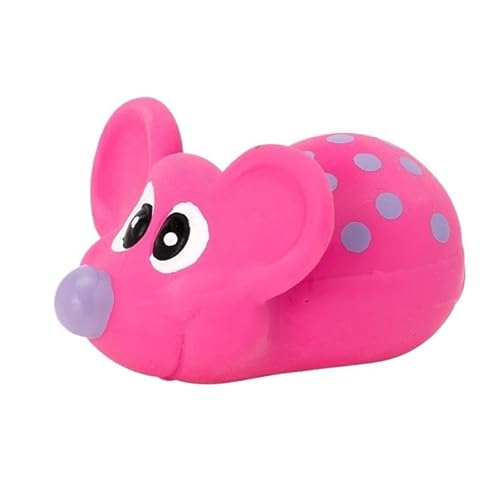 HYRSXN Haustierspielzeug in 2 Farben, Maus-Latex-Material, Beißgeräusch, Handfärbung, Darstellung von Produkten for kleine und mittelgroße Hunde(Pink Mouse) von HYRSXN