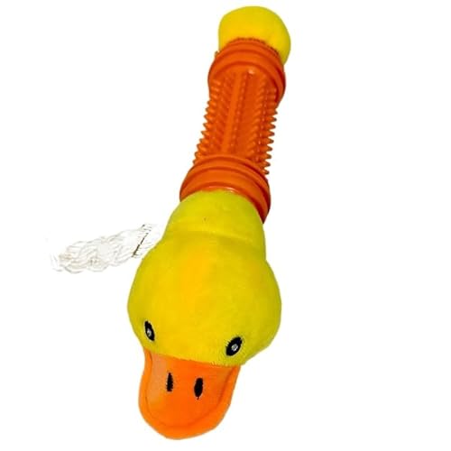 HYRSXN Hundebeißspielzeug, Zahnungsspielzeug, gestreiftes Plüsch, langes, bissfestes, klingendes Plüschspielzeug mit Quietschgeräuschen for kleine und mittelgroße Hunderassen(3) von HYRSXN