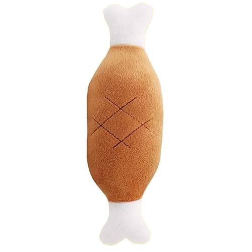 HYRSXN Plüsch Niedlicher Elefant Ente Schwein Haustier Hund Katze Quietschgeräusch Hundespielzeug Lustiges Fleece Haltbarkeit Kauen Molar Spielzeug Passend for alle Haustiere(Chicken Leg) von HYRSXN