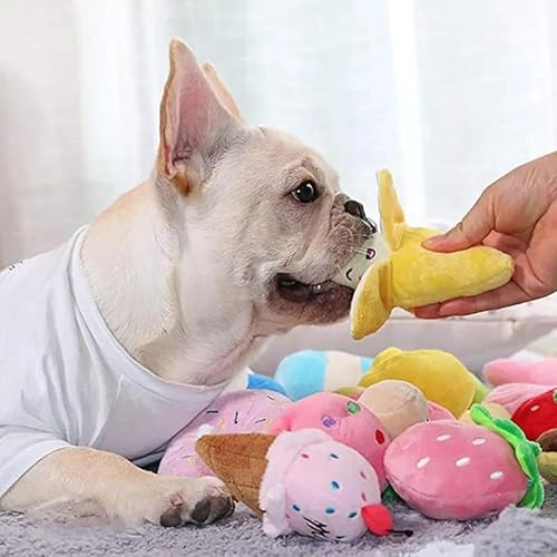 HYRSXN Quietschspielzeug for kleine und mittelgroße Hunde aus Plüsch mit Knochen, das aggressiv kauen kann, for Haustiere, Katzen, Produkte, Welpenzubehör(Five-Pointed Star b) von HYRSXN