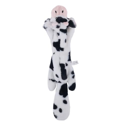 Hundespielzeug, Crinkle Skinny, ohne Füllung, quietschendes Plüschspielzeug for Hunde, Welpen, Haustier, Kauzubehör, Waschbär, Eichhörnchen, Kuh, Pinguin, Löwe(Cow) von HYRSXN