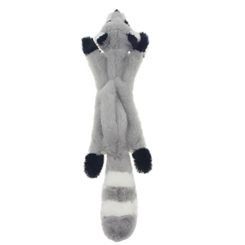 Hundespielzeug, Crinkle Skinny, ohne Füllung, quietschendes Plüschspielzeug for Hunde, Welpen, Haustier, Kauzubehör, Waschbär, Eichhörnchen, Kuh, Pinguin, Löwe(Raccoon) von HYRSXN
