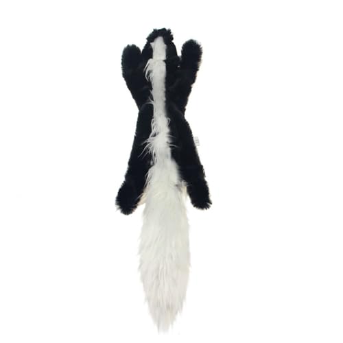 Hundespielzeug, Crinkle Skinny, ohne Füllung, quietschendes Plüschspielzeug for Hunde, Welpen, Haustier, Kauzubehör, Waschbär, Eichhörnchen, Kuh, Pinguin, Löwe(Skunk) von HYRSXN
