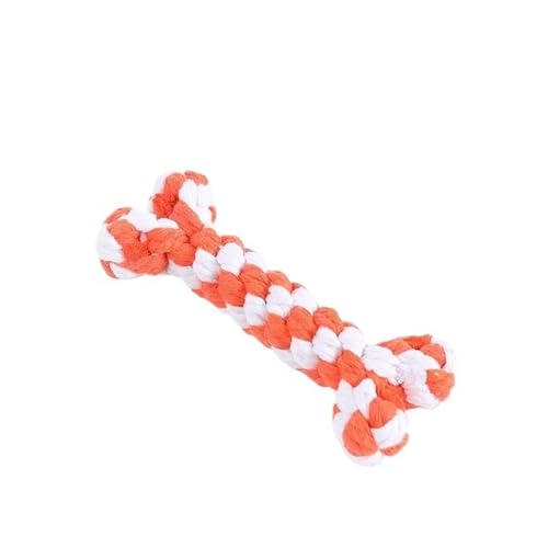 Hundespielzeug in Knochenform for kleine und große Hunde, resistent gegen Zahnen, Reinigung, Kauspielzeug, Haustier-Welpen, Molarenspielzeug, Haustierprodukte(Orange White) von HYRSXN