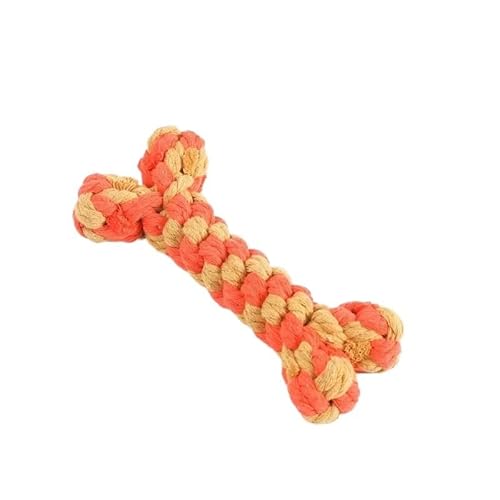 Hundespielzeug in Knochenform for kleine und große Hunde, resistent gegen Zahnen, Reinigung, Kauspielzeug, Haustier-Welpen, Molarenspielzeug, Haustierprodukte(Orange Yellow) von HYRSXN