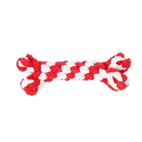 Hundespielzeug in Knochenform for kleine und große Hunde, resistent gegen Zahnen, Reinigung, Kauspielzeug, Haustier-Welpen, Molarenspielzeug, Haustierprodukte(Red White) von HYRSXN