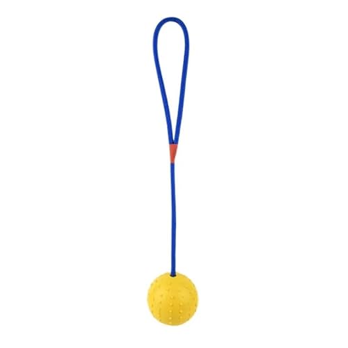 Hundetrainingsspielzeug for Hunde, Naturkautschukball am Seil, Kauball for Zähneputzen for lustige Übungen im Freien(Y) von HYRSXN