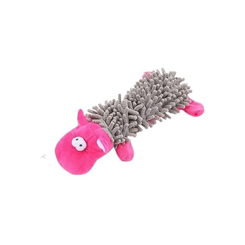 Langlebiges Plüschspielzeug for Hunde In Tierform Mit Quietschgeräuschen for Kleine Hunde, Chihuahua, Yorkshire, Bichon, Welpen, Kauspielzeug(Gray Hippo) von HYRSXN